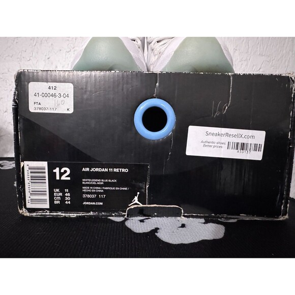US 12 - Nike Air Jordan 11 Retro High OG Legend Blue / Colombia - 378037-117 - Picture 10 of 12